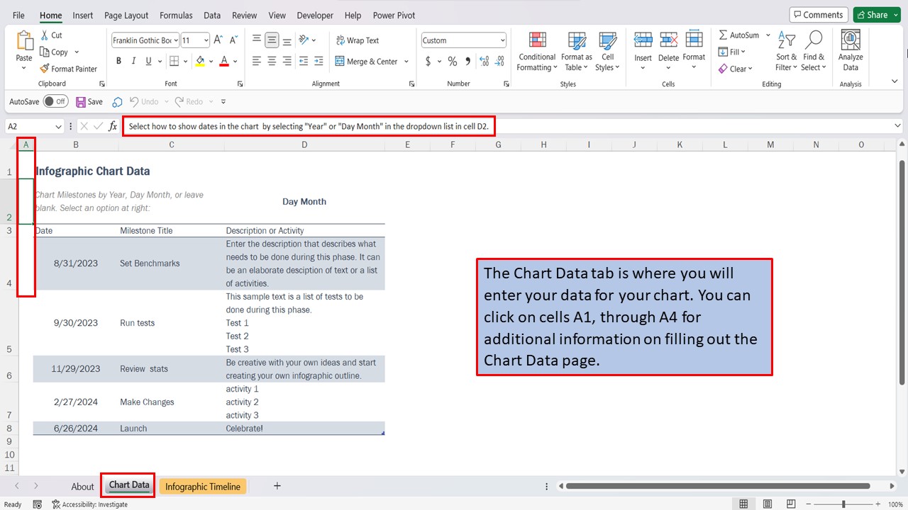 How To Load An Infographic Timeline Template In Excel - Mark's Excel Tips