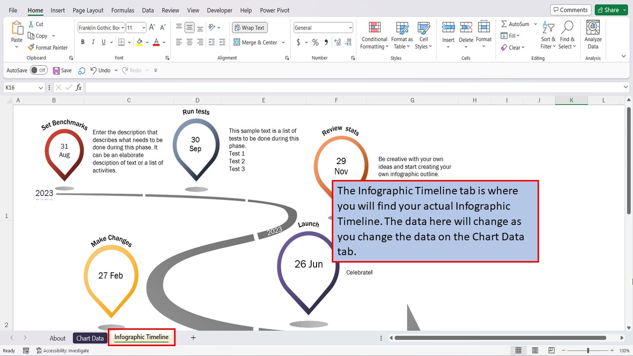 How To Load An Infographic Timeline Template In Excel - Mark's Excel Tips
