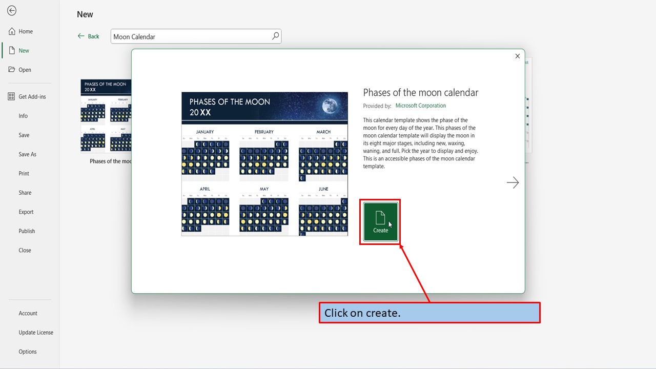 Create A Phases Of The Moon Calendar Using Excel 365 - Mark's Excel Tips