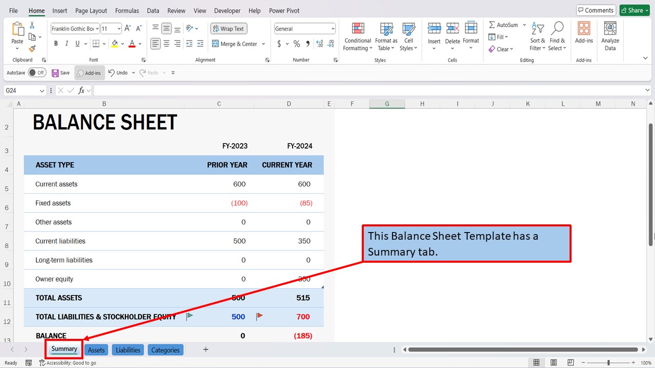 How to Create a Balance Sheet Template in Excel 365 | Step-by-Step Guide