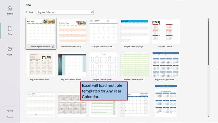 How to Create an Any Year Calendar in Excel 365 | Easy Tutorial