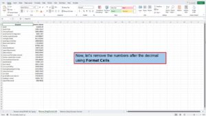 How To Remove Numbers After the Decimal in Excel