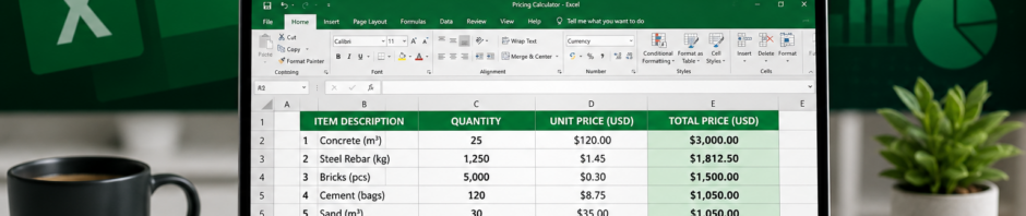 how to calculate quantity and price in excel