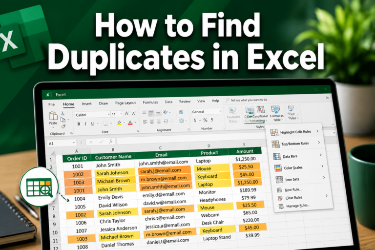 how to find duplicates in excel