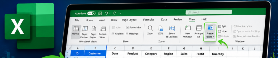 how to freeze a column in excel