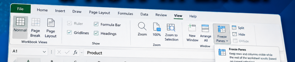 how to freeze a row in excel