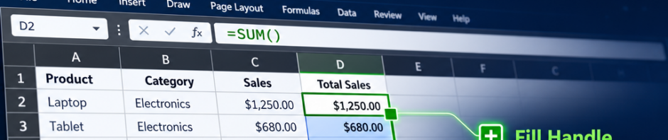 how to insert formula in excel for entire column