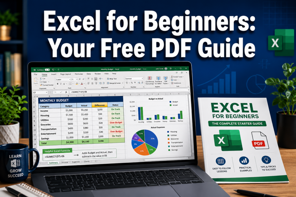 how to use excel for beginners pdf