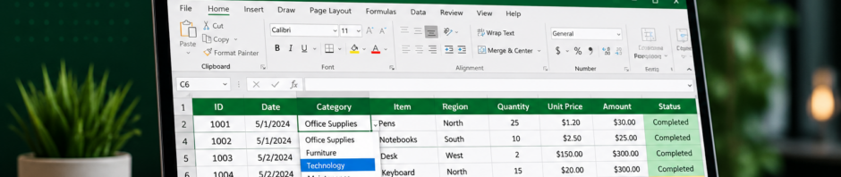 how to use excel for data entry