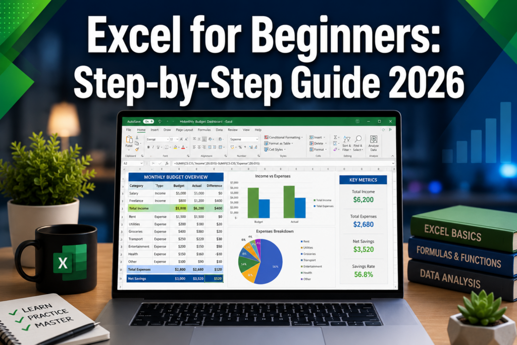 how to use excel step-by-step for beginners