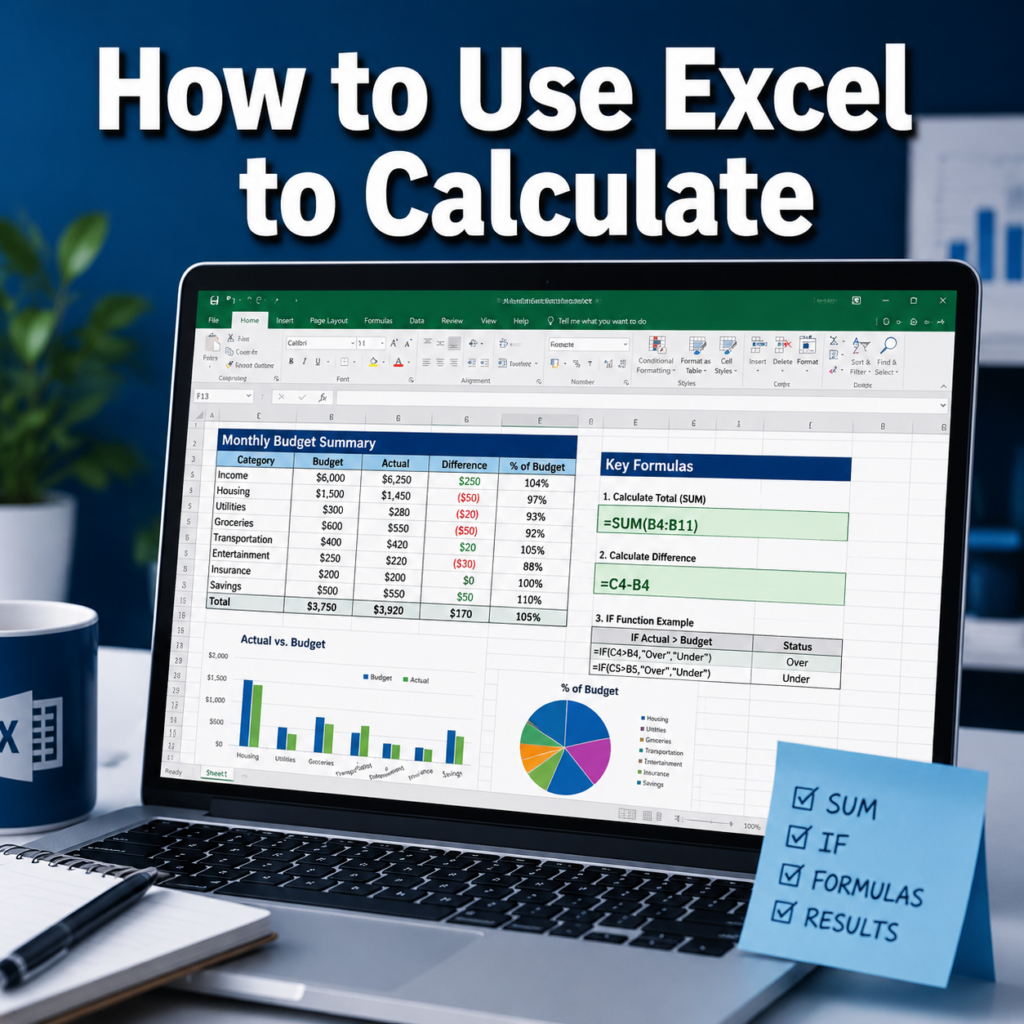 how to use excel to calculate
