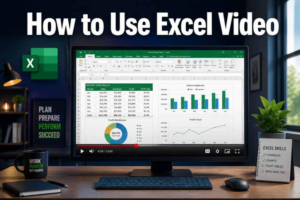 how to use excel video