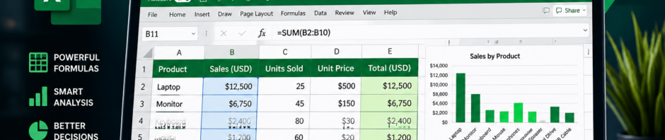 how to use excel with formulas