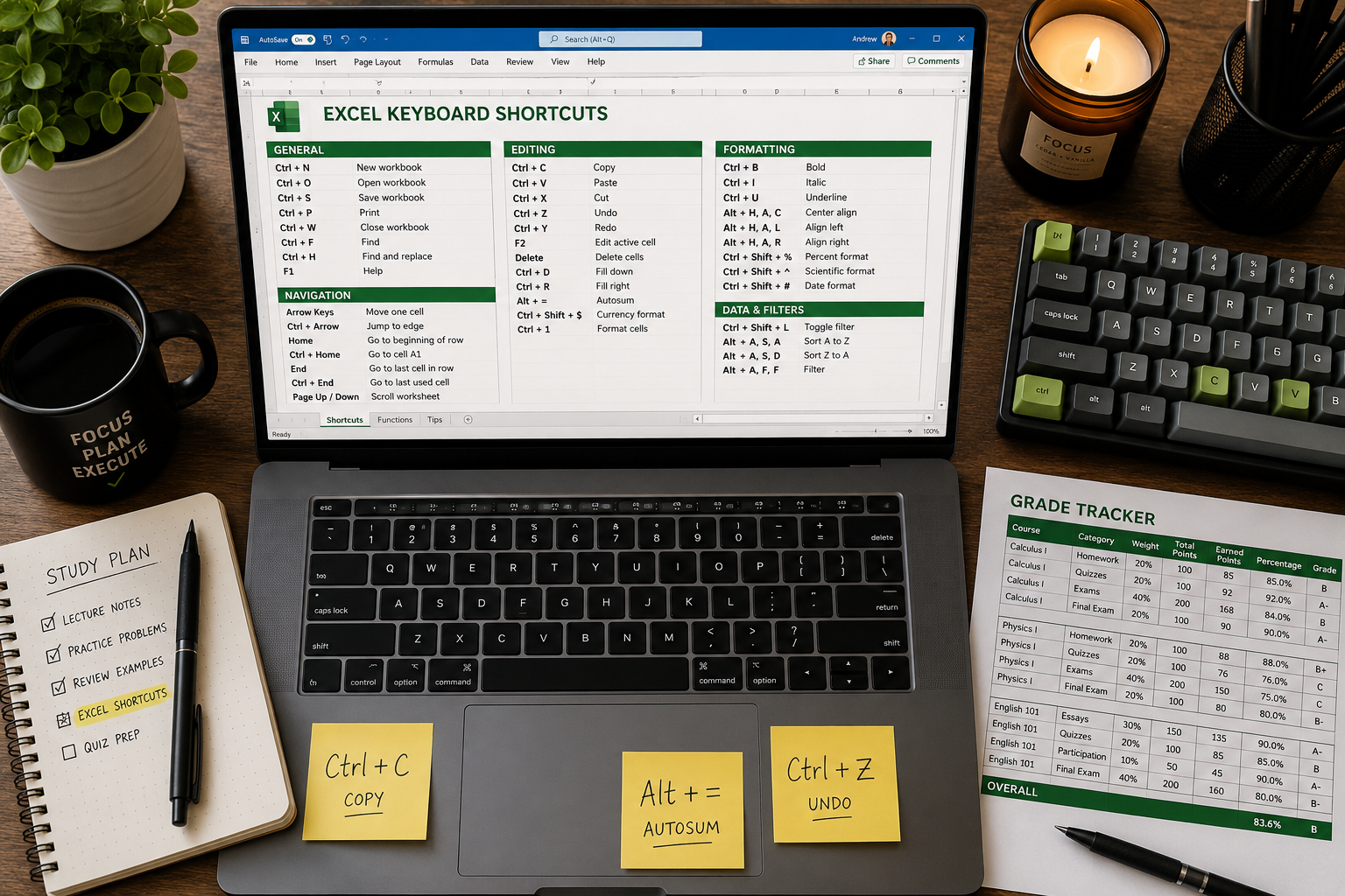 Best Excel Shortcuts for Students to Save Time