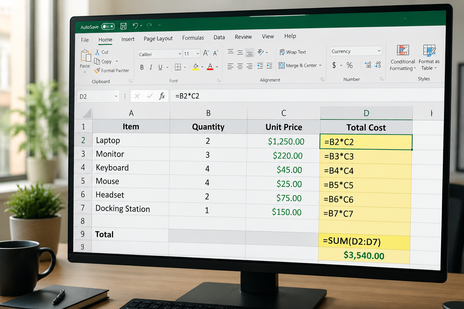 Setting Up Your Spreadsheet Before Writing Any Formula