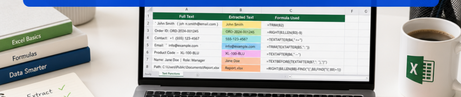 Excel Text Functions: How to Extract, Combine, and Clean Text