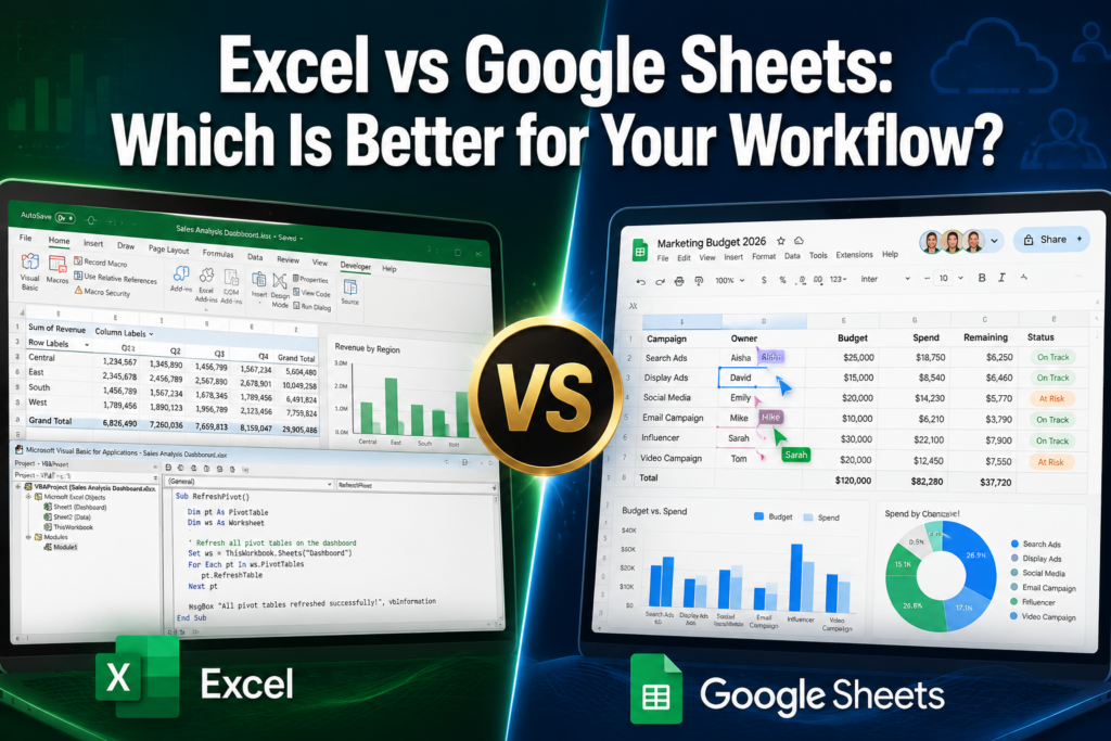 Excel vs Google Sheets: Which Spreadsheet Tool Is Better for Your Workflow?