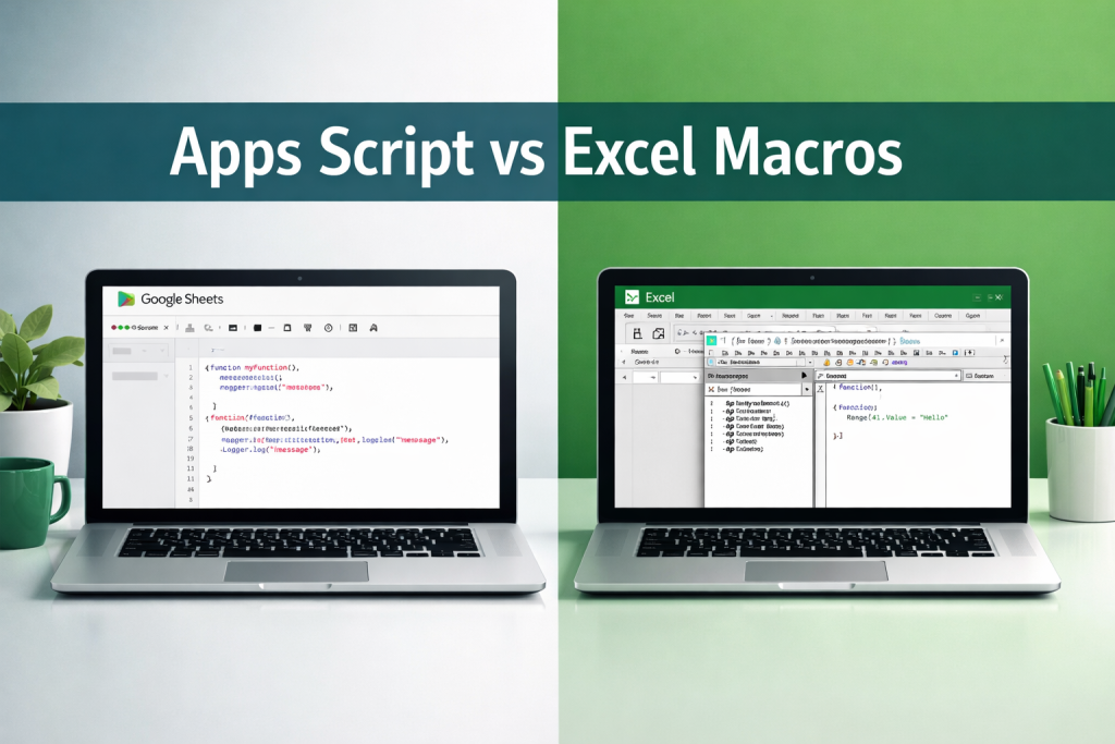 Google Apps Script vs Excel Macros: No‑Code and Low‑Code Automation Options Compared