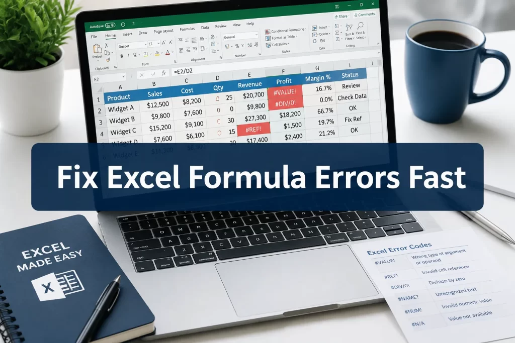 How to Fix Excel Formulas That Return Errors: The Most Common Causes and Solutions