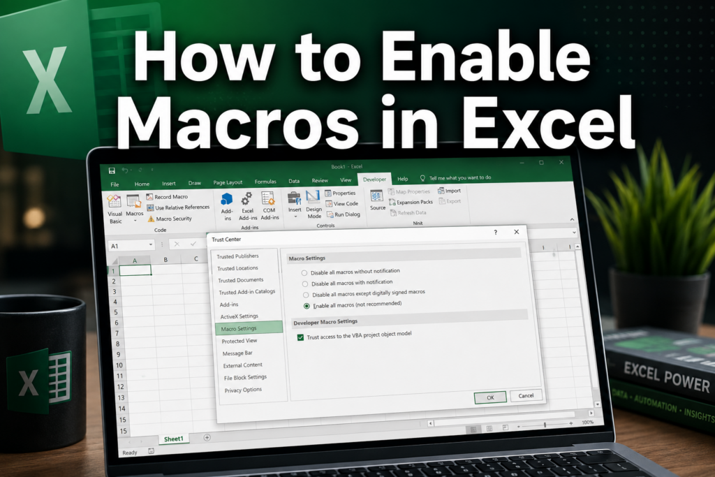 how to enable macros in excel