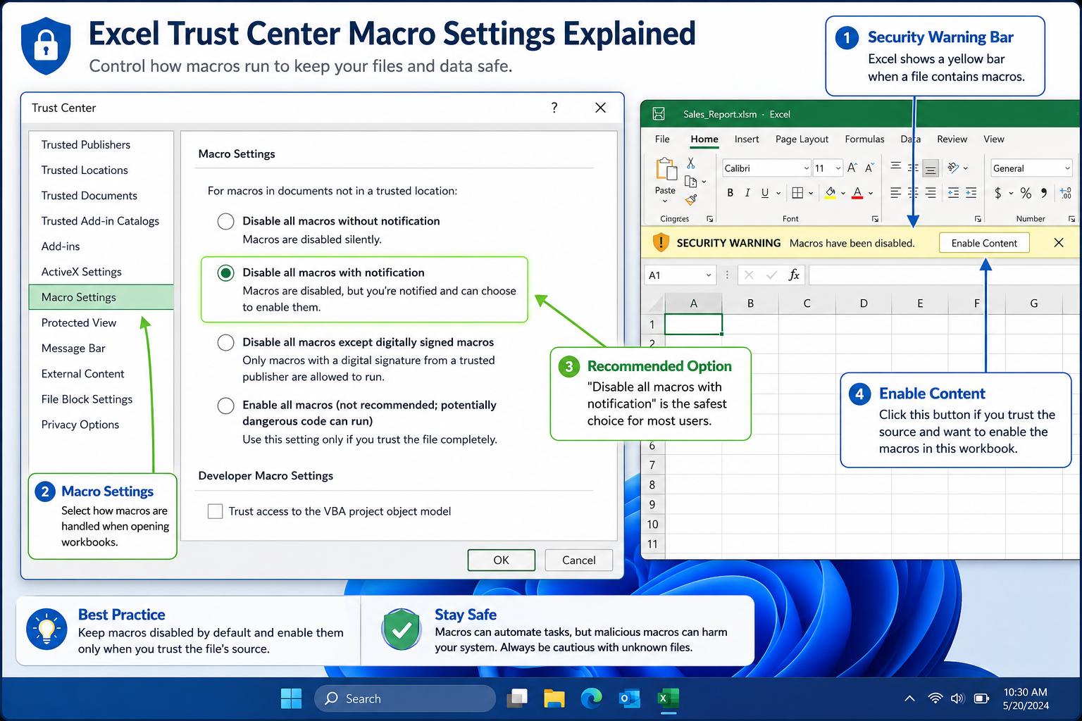 How to Enable Macros in Excel: The Quickest Method